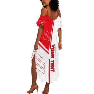 Tunisia Football Summer Maxi Dress - Victory for the Eagles of Carthage