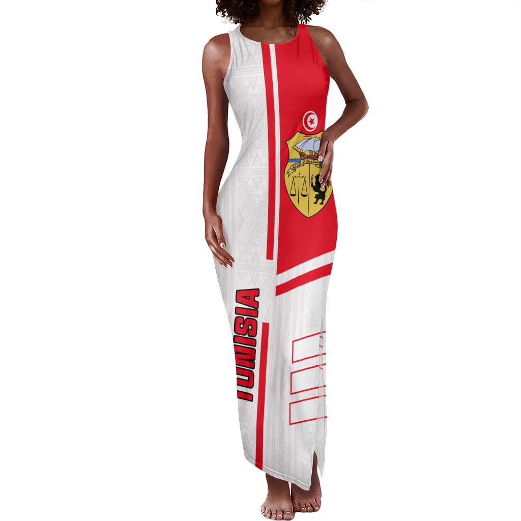 Tunisia Football Tank Maxi Dress - Victory for the Eagles of Carthage