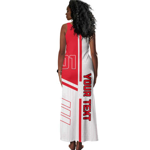 Tunisia Football Tank Maxi Dress - Victory for the Eagles of Carthage