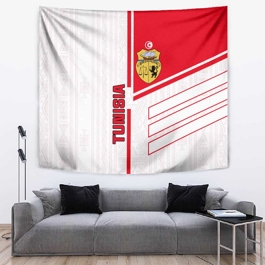 Tunisia Football Tapestry - Victory for the Eagles of Carthage