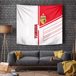 Tunisia Football Tapestry - Victory for the Eagles of Carthage