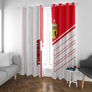 Tunisia Football Window Curtain - Victory for the Eagles of Carthage