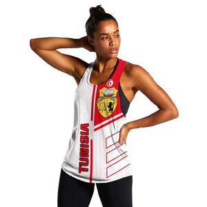 Tunisia Football Women Racerback Tank - Victory for the Eagles of Carthage