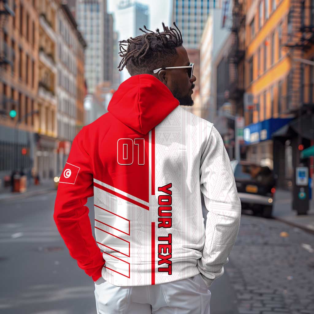 Tunisia Football Zip Hoodie - Victory for the Eagles of Carthage