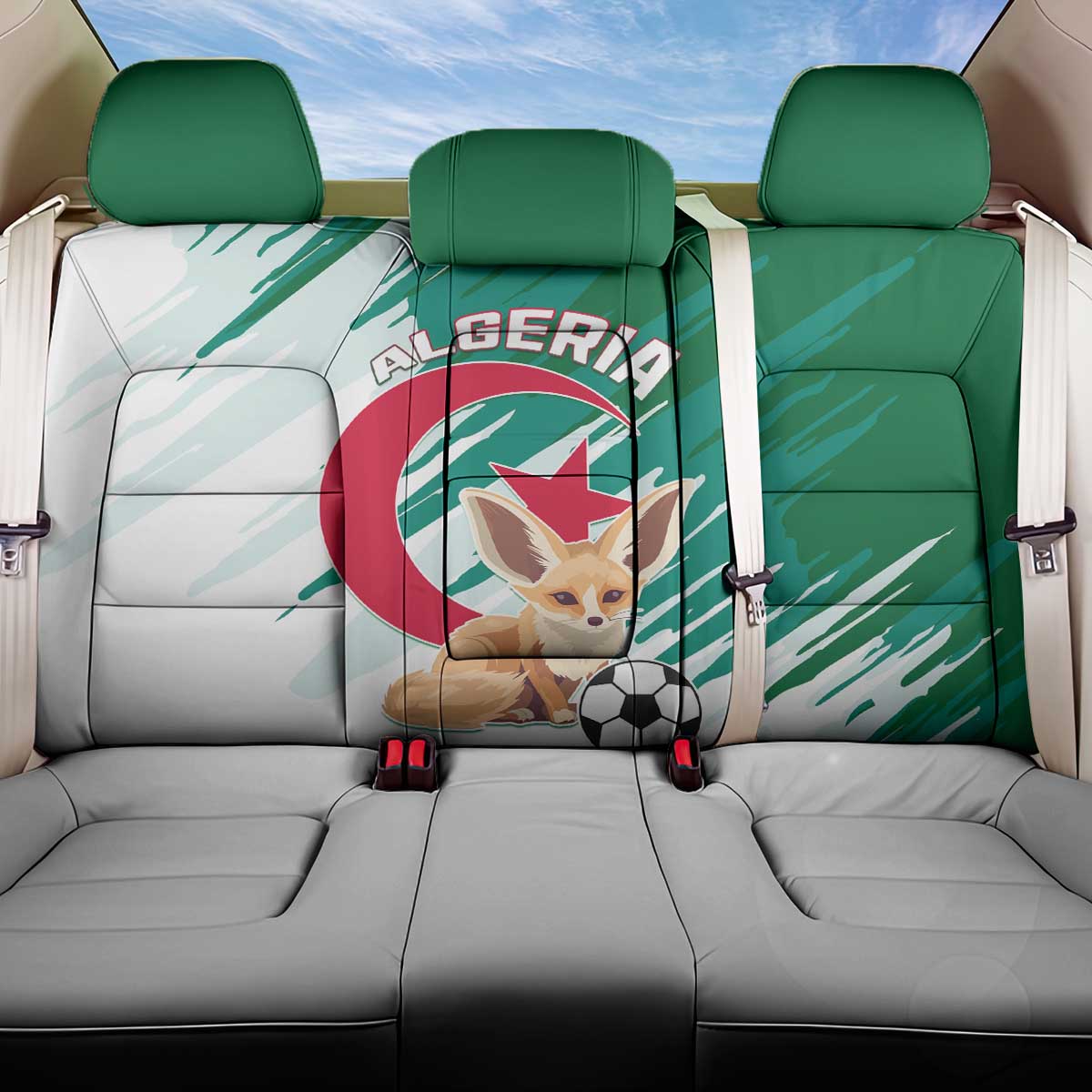 Support Les Fennecs - Algeria Football Back Car Seat Cover