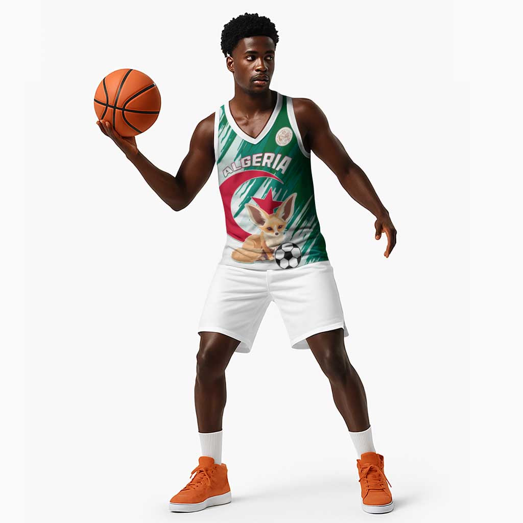 Support Les Fennecs - Algeria Football Basketball Jersey LT01