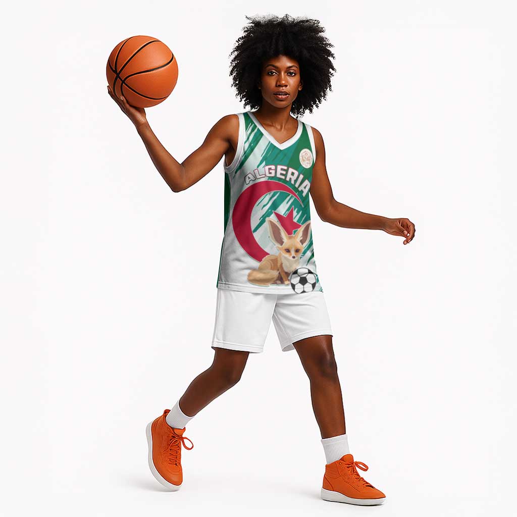 Support Les Fennecs - Algeria Football Basketball Jersey LT01