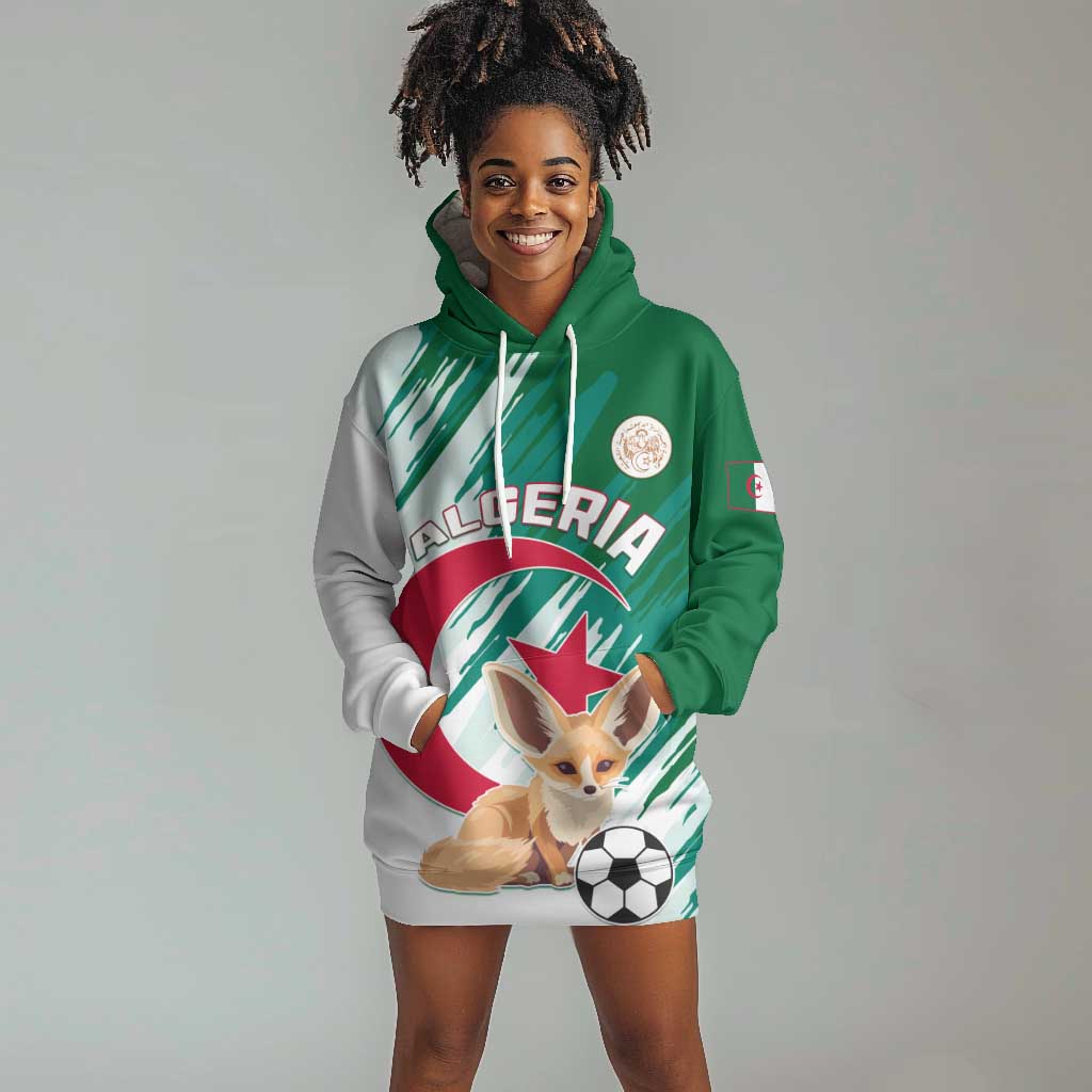 Support Les Fennecs - Algeria Football Hoodie Dress