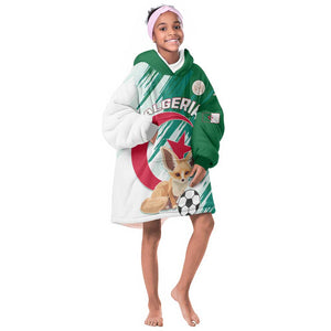 Support Les Fennecs - Algeria Football KId Wearable Blanket Hoodie