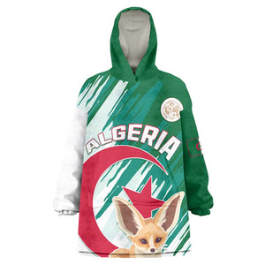 Support Les Fennecs - Algeria Football KId Wearable Blanket Hoodie