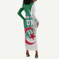 Support Les Fennecs - Algeria Football Long Sleeve Bodycon Dress LT01