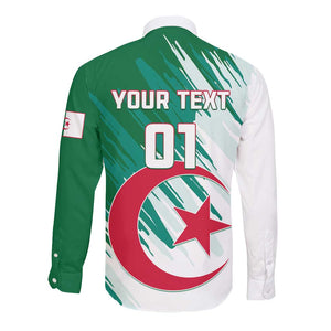 Support Les Fennecs - Algeria Football Long Sleeve Button Shirt