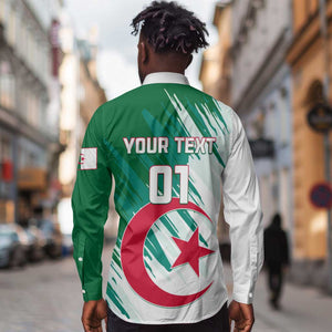 Support Les Fennecs - Algeria Football Long Sleeve Button Shirt