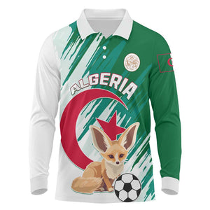 Support Les Fennecs - Algeria Football Long Sleeve Polo Shirt