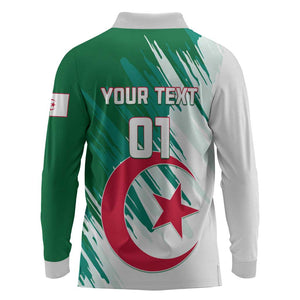 Support Les Fennecs - Algeria Football Long Sleeve Polo Shirt