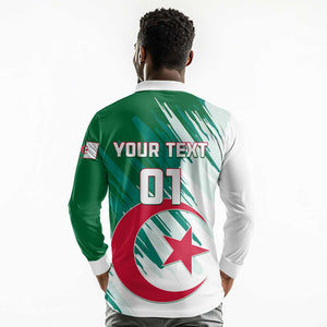 Support Les Fennecs - Algeria Football Long Sleeve Polo Shirt