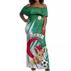 Support Les Fennecs - Algeria Football Off Shoulder Maxi Dress