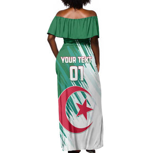 Support Les Fennecs - Algeria Football Off Shoulder Maxi Dress