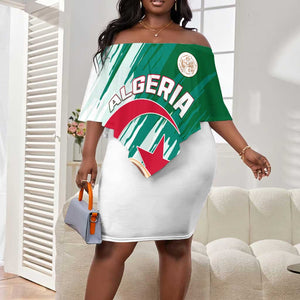 Support Les Fennecs - Algeria Football Off Shoulder Short Dress LT01