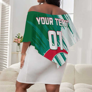 Support Les Fennecs - Algeria Football Off Shoulder Short Dress LT01