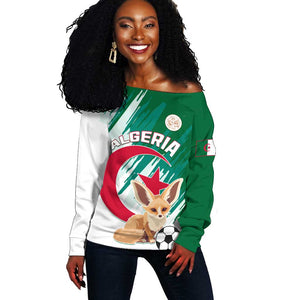 Support Les Fennecs - Algeria Football Off Shoulder Sweater