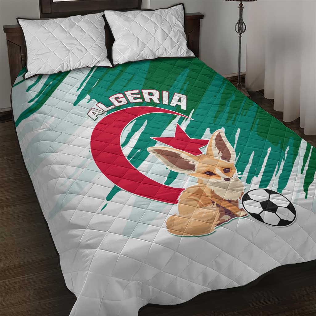 Support Les Fennecs - Algeria Football Quilt Bed Set