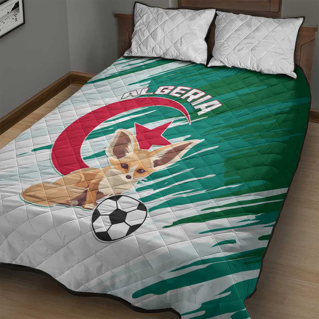 Support Les Fennecs - Algeria Football Quilt Bed Set