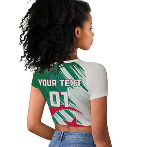 Support Les Fennecs - Algeria Football Raglan Cropped T shirt