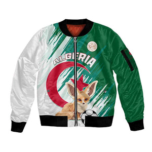 Support Les Fennecs - Algeria Football Sleeve Zip Bomber Jacket