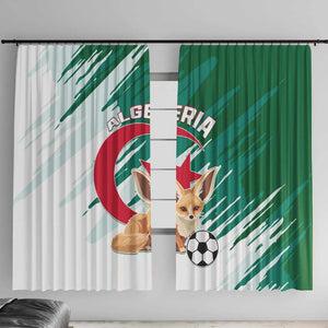 Support Les Fennecs - Algeria Football Window Curtain