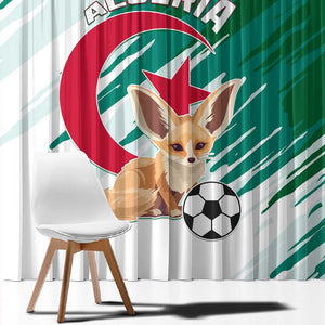 Support Les Fennecs - Algeria Football Window Curtain