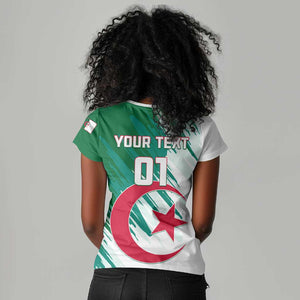 Support Les Fennecs - Algeria Football Women V-Neck T-Shirt