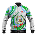 Custom Djibouti Independence Day Baseball Jacket - June 27, Jabuuti Emblem with Islamic Pattern LT01