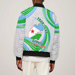 Custom Djibouti Independence Day Bomber Jacket - June 27, Jabuuti Emblem with Islamic Pattern