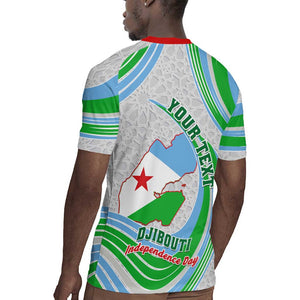 Custom Djibouti Independence Day Rugby Jersey - June 27, Jabuuti Emblem with Islamic Pattern