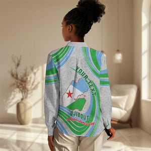 Custom Djibouti Independence Day Women Casual Shirt - June 27, Jabuuti Emblem with Islamic Pattern