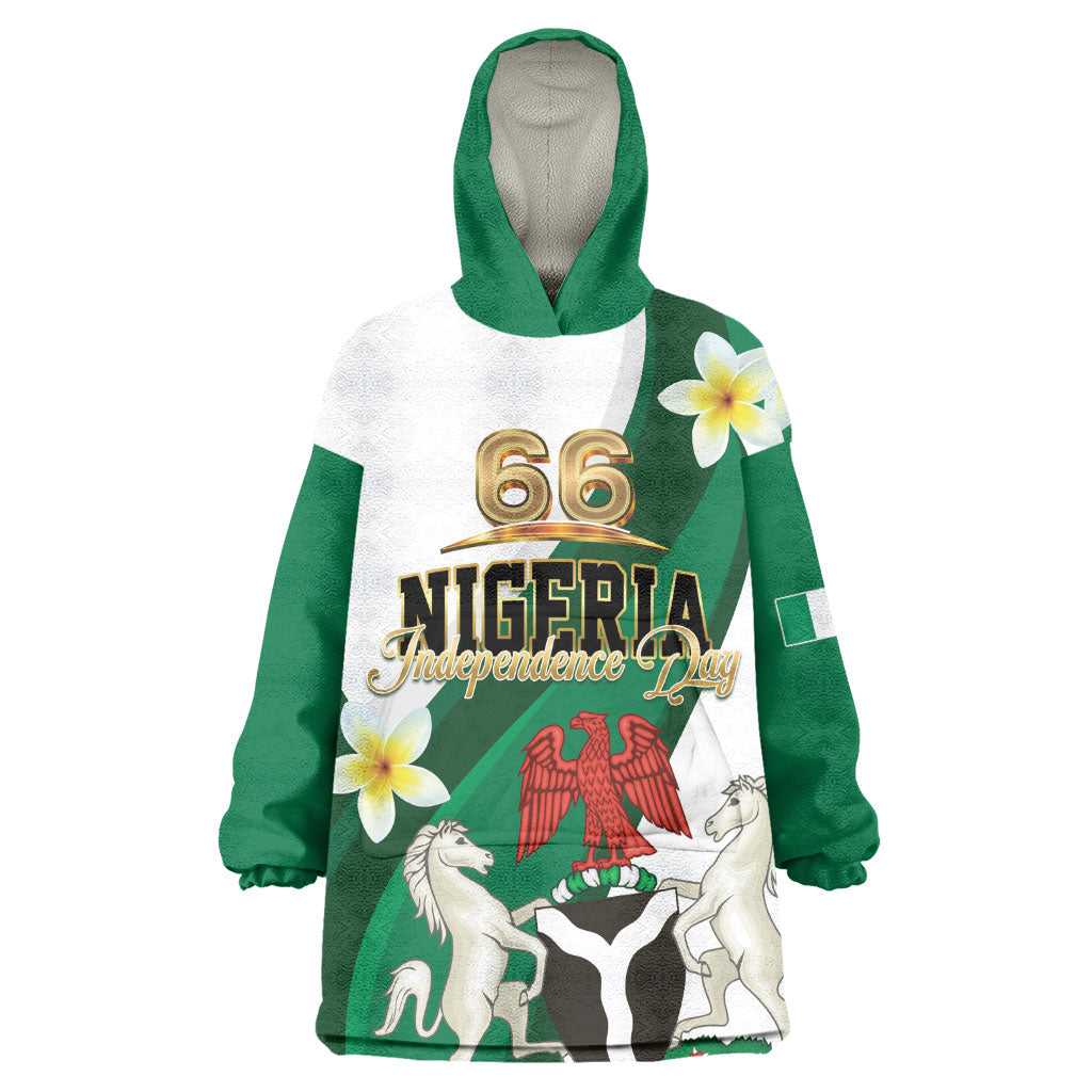 Personalised Nigeria Independence Day Kid Wearable Blanket Hoodie Proud Nigerian