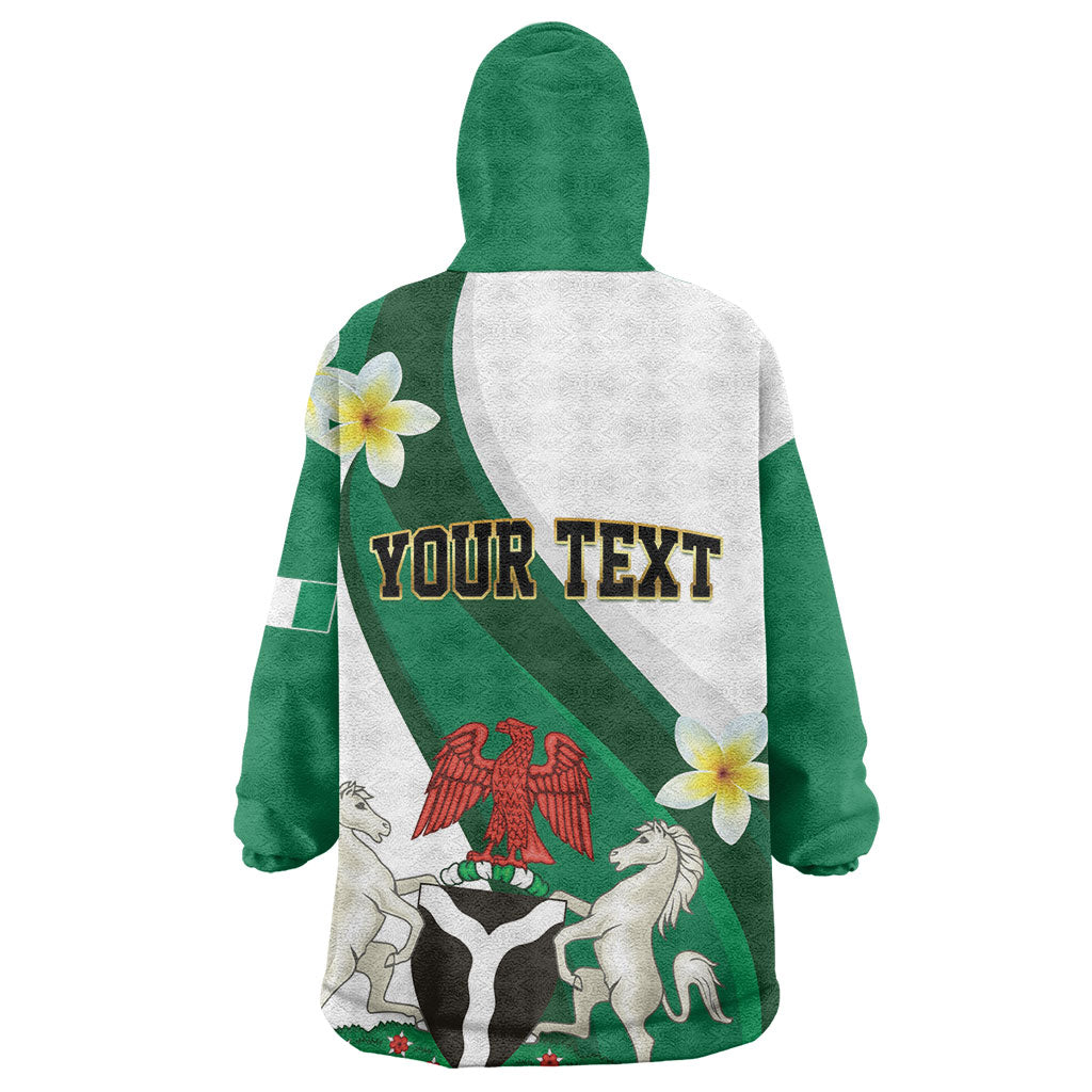 Personalised Nigeria Independence Day Kid Wearable Blanket Hoodie Proud Nigerian