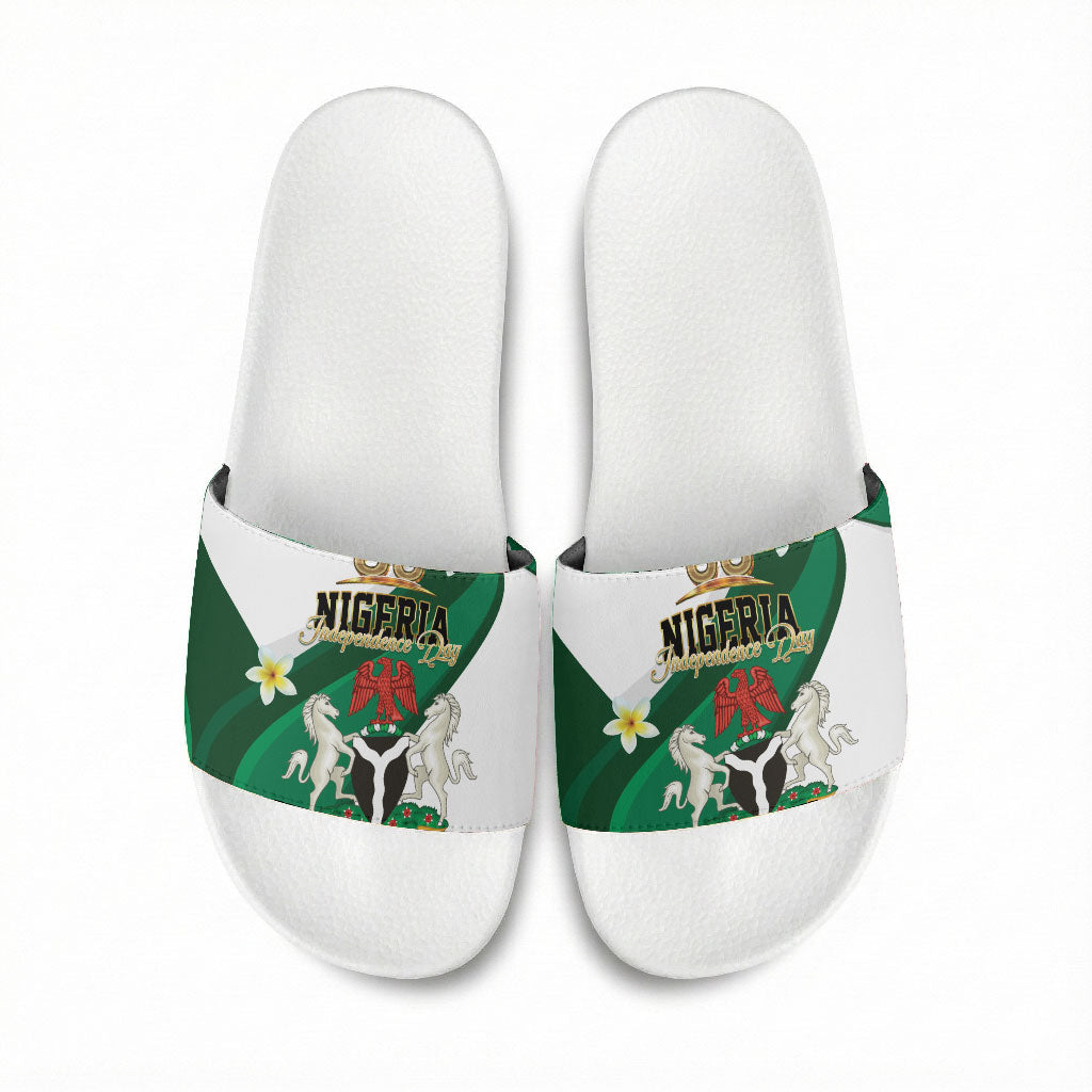Nigeria Independence Day Slide Sandals Proud Nigerian