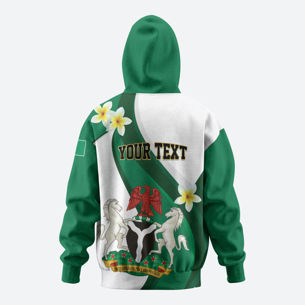 Personalised Nigeria Independence Day Zip Hoodie Proud Nigerian