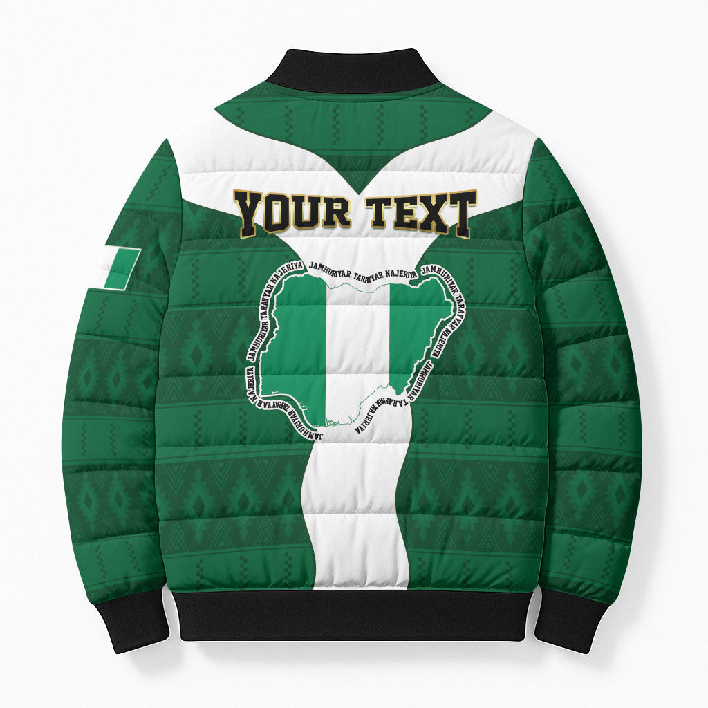 Personalised Nigeria Bomber Puffer Jacket Naija In My Heart