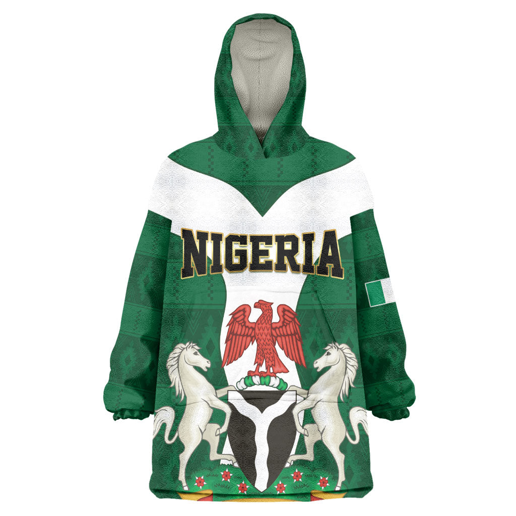 Personalised Nigeria Wearable Blanket Hoodie Naija In My Heart