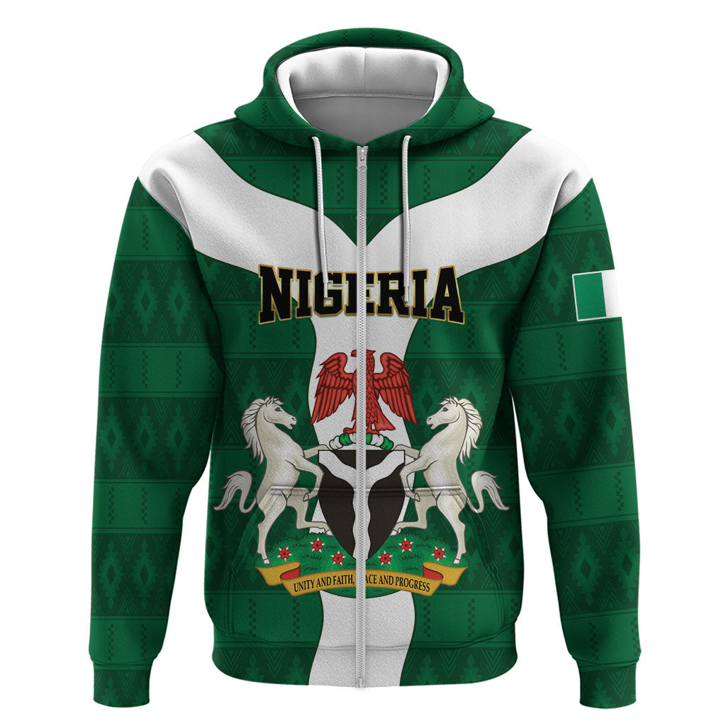 Personalised Nigeria Zip Hoodie Naija In My Heart