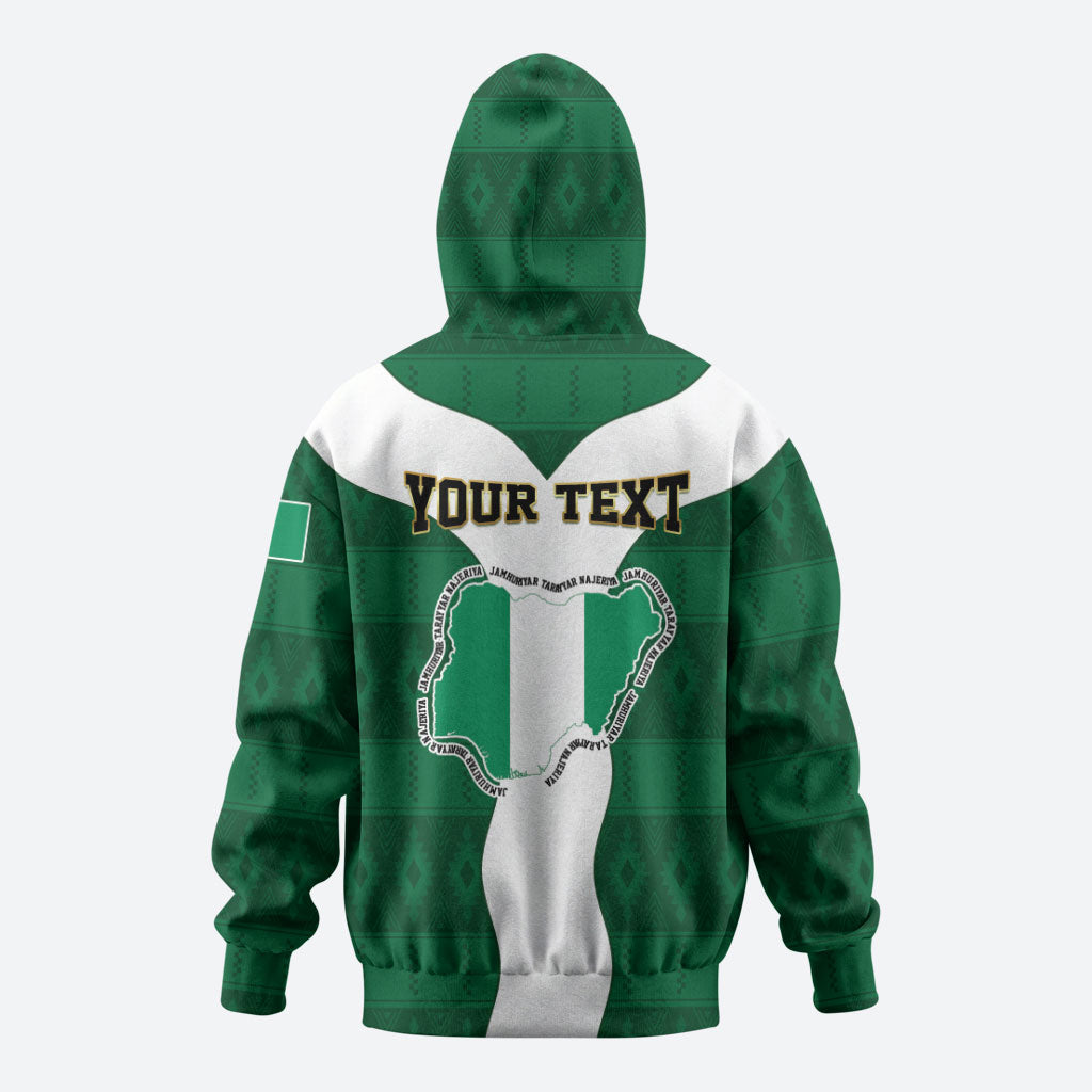 Personalised Nigeria Zip Hoodie Naija In My Heart