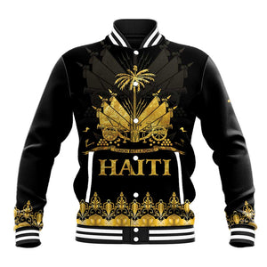 Haiti Neg Marron Baseball Jacket Lespwa pa anyen san aksyon - Gold