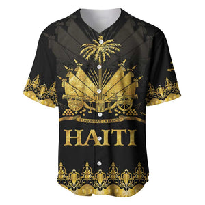 Haiti Neg Marron Baseball Jersey Lespwa pa anyen san aksyon - Gold