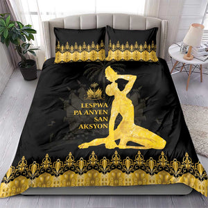 Haiti Neg Marron Bedding Set Lespwa pa anyen san aksyon - Gold