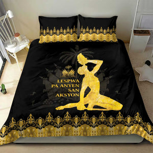 Haiti Neg Marron Bedding Set Lespwa pa anyen san aksyon - Gold