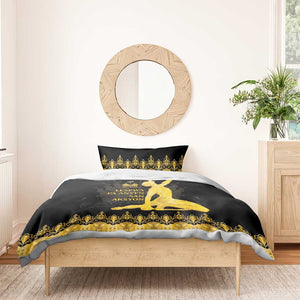 Haiti Neg Marron Bedding Set Lespwa pa anyen san aksyon - Gold