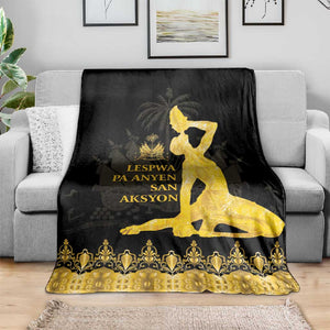 Haiti Neg Marron Blanket Lespwa pa anyen san aksyon - Gold